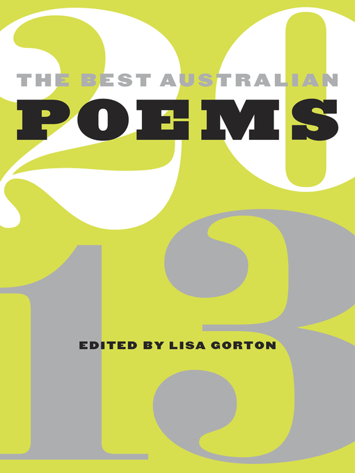 Cover image for The Best Australian Poems 2013